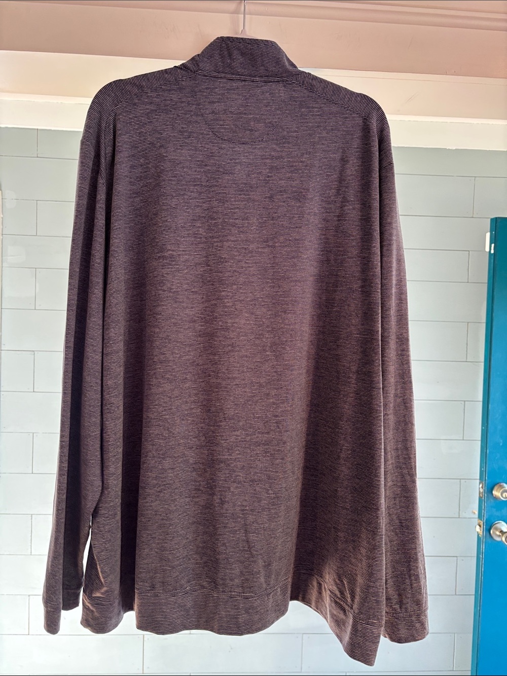 Johnnie-O Men's Vaughn Quarter-Zip Pullover in Twilight - Picture 7 of 7
